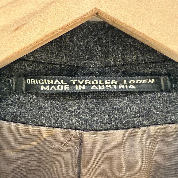 VTG Steinbock Original Coat Men's Loden Coat Wool Alpaca Grey Charcoal Vintage - Picture 9 of 16